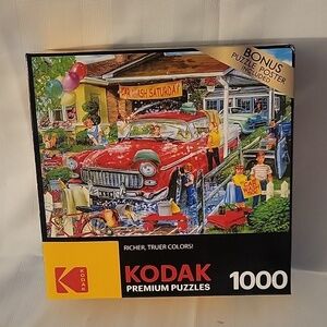 RoseArt 1000 Piece Puzzle Kodak Premium Jigsaw Car Wash Bonus Poster Colorful
